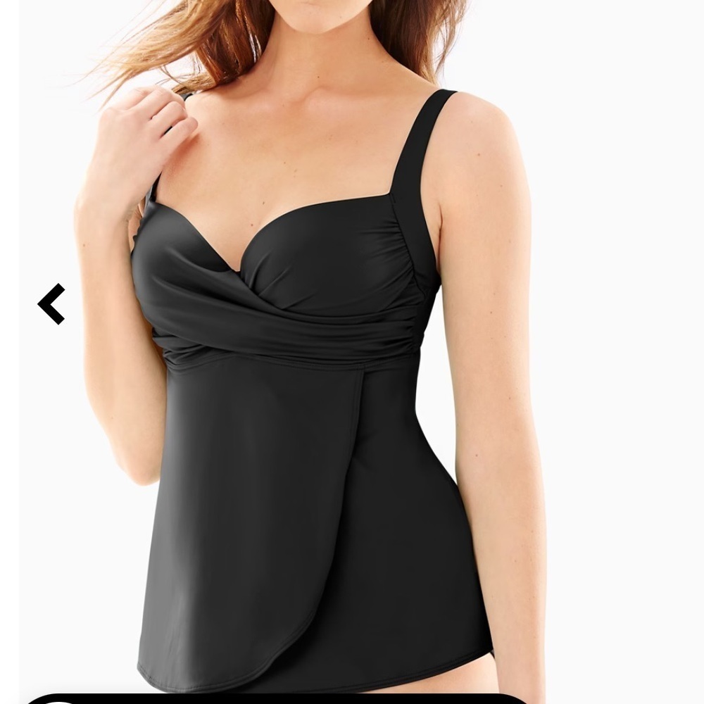 Soma Black Tankini Bathing Suit Top Size 34D